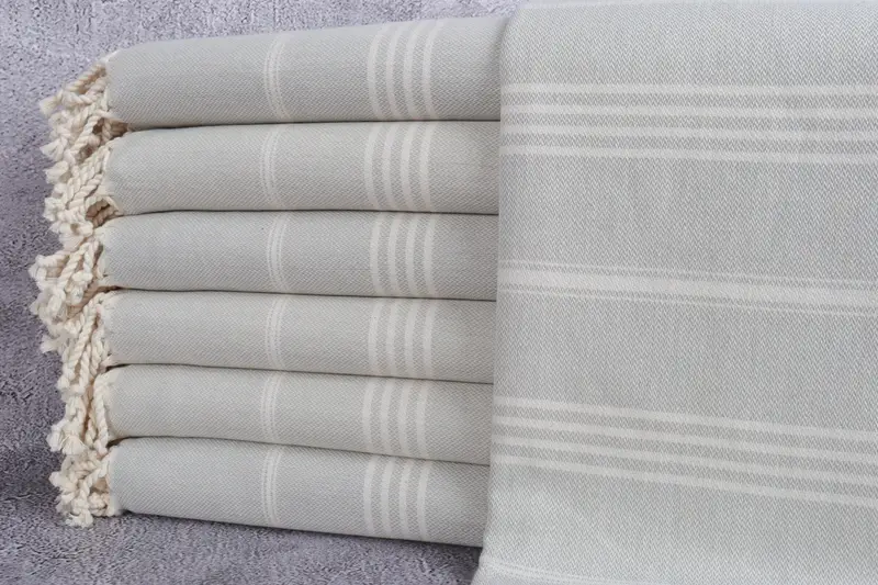 Monogram Turkish Bath Towel, Anniversary Gift For Her, 68x40 Cotton Striped Towel, Absorbent towel, Bachelorette Party Favors, Travel towel - 1