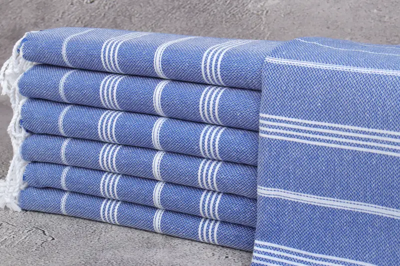 Monogram Kitchen Towel, Monogram Hand Towel, Bridal Shower Gift, 38x18 Cotton Striped Towel, Personalized Hand Towel, Christmas Hand Towel - 1