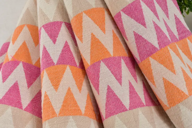 Luxury Turkish beach towel with fringe, Custom Wedding Gift, Valentines Gift, 70x40 Cotton Zigzag Design Towel, Bachelorette Party Gifts, Soft towel - 5
