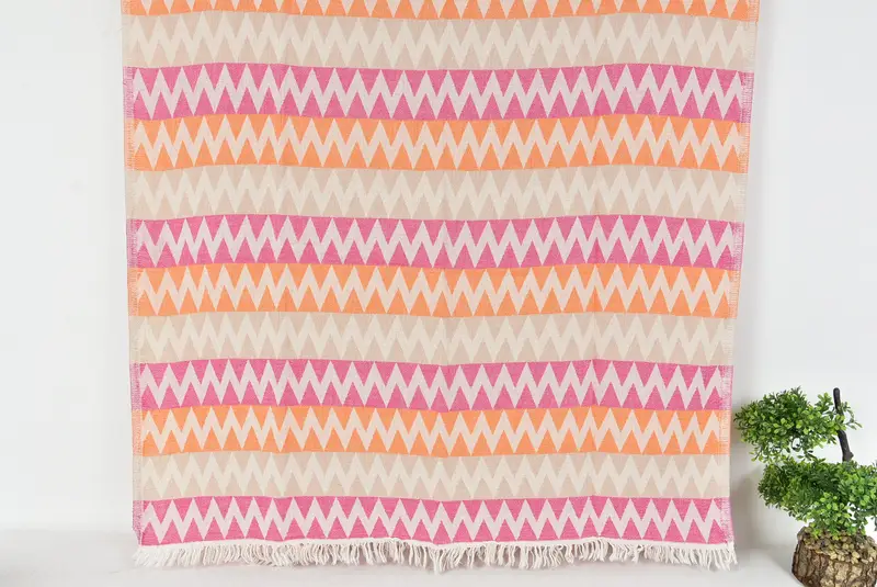 Luxury Turkish beach towel with fringe, Custom Wedding Gift, Valentines Gift, 70x40 Cotton Zigzag Design Towel, Bachelorette Party Gifts, Soft towel - 7