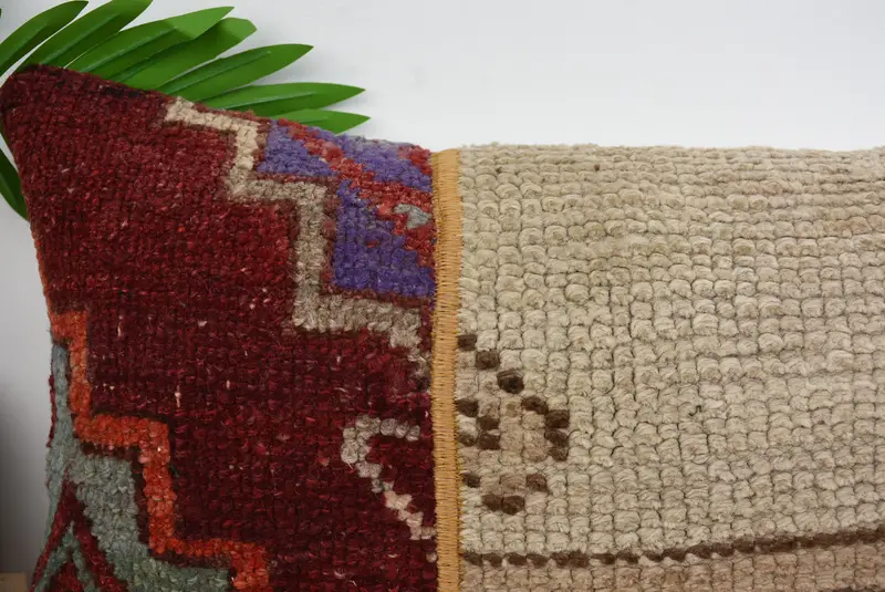 Interior Designer Pillow, 12x43 Orange Pillow Sham, Gift Pillow, Art Deco Pillow, Cushion, Vintage Kilim Throw Pillow - 2