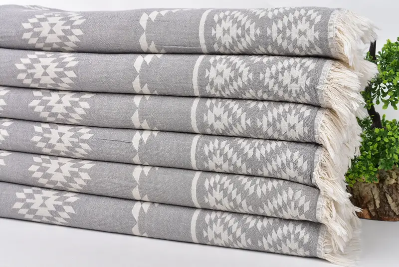 40x18 Cotton Kilim Towel, Gift Boxes Tea Towels, Boyfriend Gift, Travel Towel, Bridal Shower Gift, Kitchen Towel, Custom Hand Towel, Wedding Favors - 3