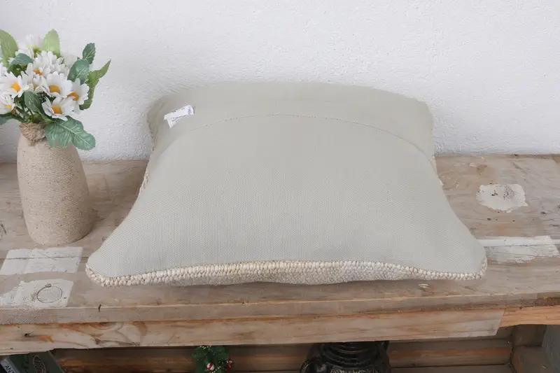 14x14 White Cushion Case, Cushion Cover, Ethnical Kilim Rug Pillow, Vintage Kilim Throw Pillow, Nomadic Pillow Cover, Vintage Kilim Pillow - 7