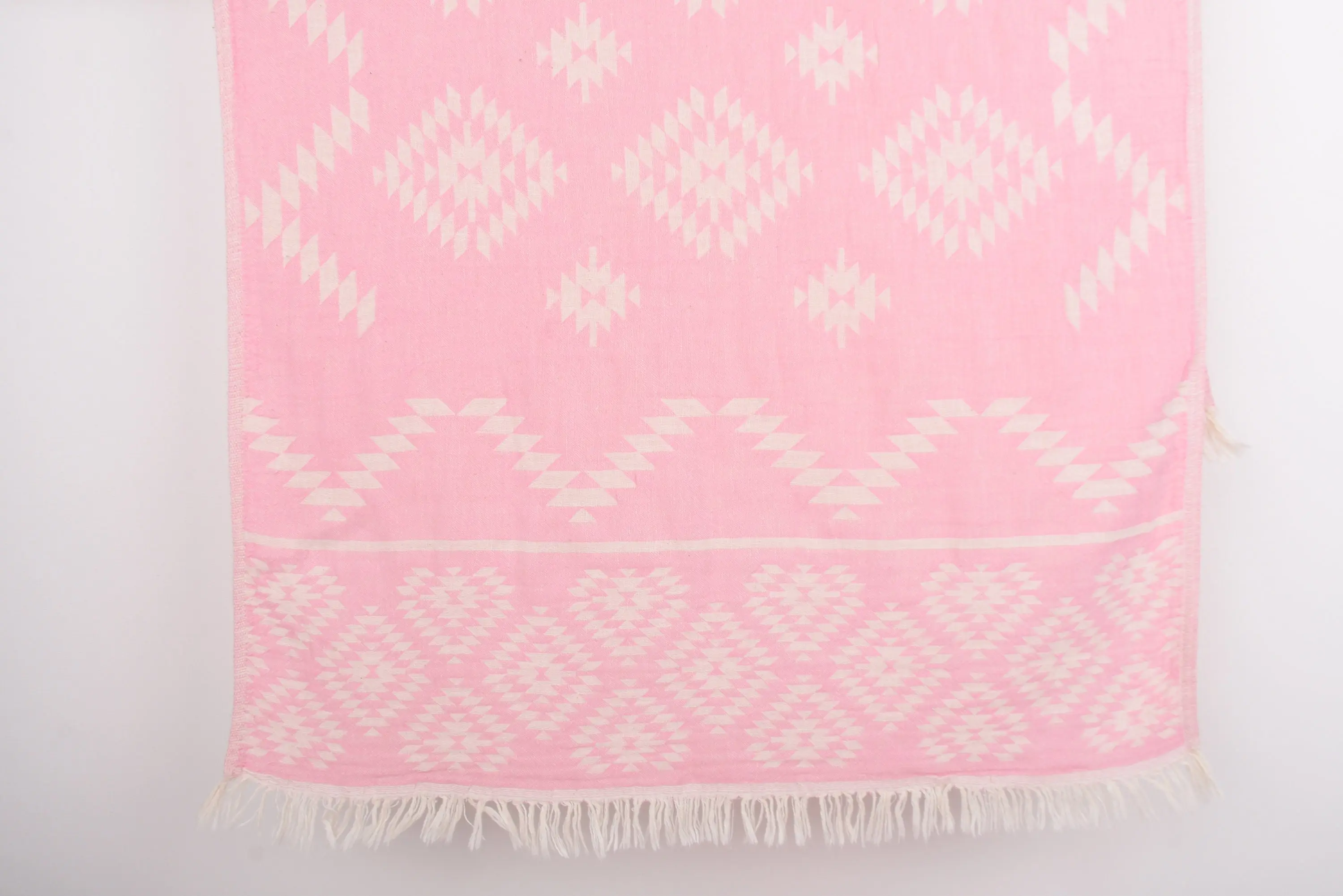 Personalized Hand Towel, Organic Cotton, Pink, 40x18 Inches - 1