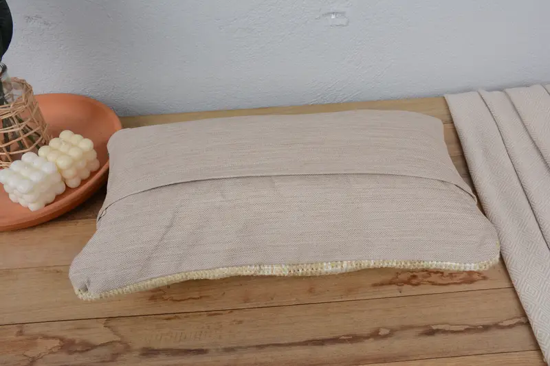 Shabby Chic Pillow Case, Patio Pillow Sham, Pillow Case, 12x20 Yellow Cushion Cover, Vintage Pillow, Pillow for Sofa, Turkish Kilim Pillow - 6