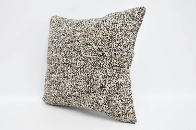 Pillow Sham, Turkish Pillow, Art Deco Pillow Cover, 16x16 Brown Pillow Cover, Ethnical Kilim Rug Pillow, Indoor Cushion, Kilim Pillow - 4