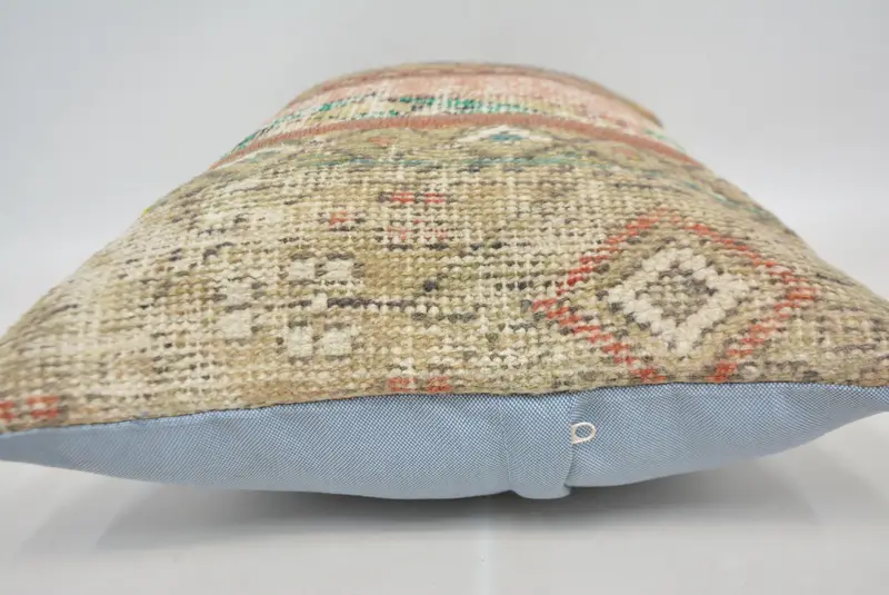 Decorative Throw Pillow Cover, Pillow, 16x24 Beige Pillow Case, Ethnical Kilim Rug Pillow, One Of A Kind Pillow Cover, Gift Pillow, Vintage Pillow - 5