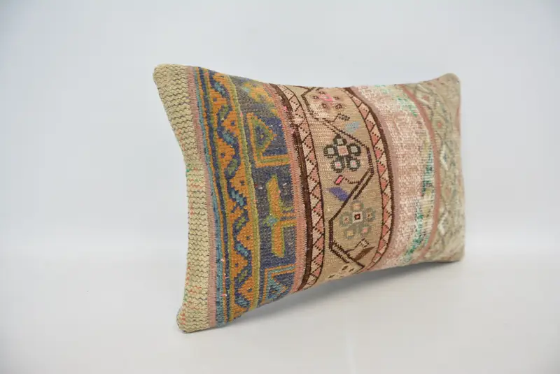 Decorative Throw Pillow Cover, Pillow, 16x24 Beige Pillow Case, Ethnical Kilim Rug Pillow, One Of A Kind Pillow Cover, Gift Pillow, Vintage Pillow - 3