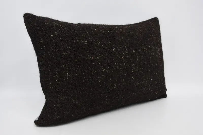 Boho Pillow, Lounge Throw Cushion, Kilim Pillow Cover, 16x24 Black Cushion Cover, Pillow for Sofa, Decorative Cushion Case, Cushion Cover - 3