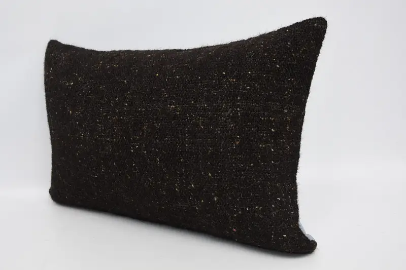 Boho Pillow, Lounge Throw Cushion, Kilim Pillow Cover, 16x24 Black Cushion Cover, Pillow for Sofa, Decorative Cushion Case, Cushion Cover - 4
