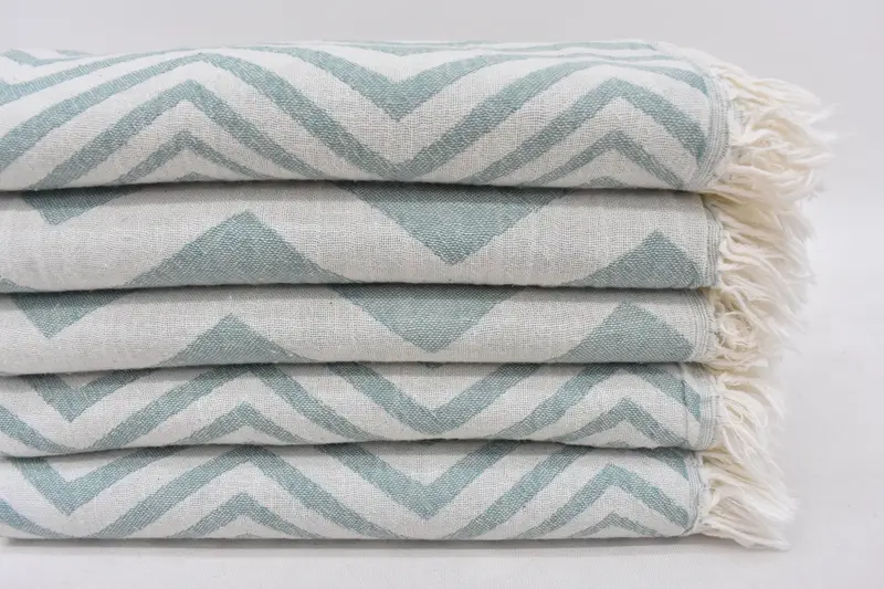 40x24 Cotton Zigzag Design Towel, Bridal Shower Favor, Turkish Towel Hand Towel, Custom Hand Towel, Kitchen Towel, Embroidery Towel, Monogram Towels - 2