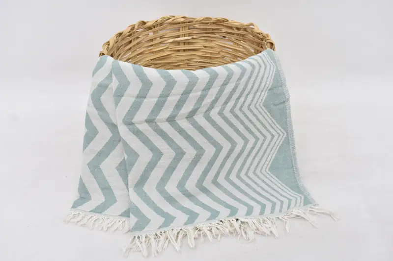 40x24 Cotton Zigzag Design Towel, Bridal Shower Favor, Turkish Towel Hand Towel, Custom Hand Towel, Kitchen Towel, Embroidery Towel, Monogram Towels - 1