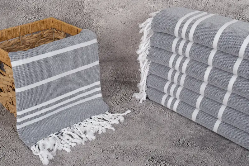 Decorative Towel, Bachelor Gifts, Bridal Shower Gifts, 70x40 Cotton Striped Towel, Monogram Beach Towel, Lightweight Turkish towel, Monogram Towels - 3