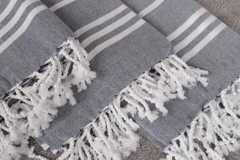 Decorative Towel, Bachelor Gifts, Bridal Shower Gifts, 70x40 Cotton Striped Towel, Monogram Beach Towel, Lightweight Turkish towel, Monogram Towels - 5