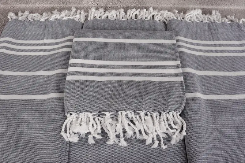 Decorative Towel, Bachelor Gifts, Bridal Shower Gifts, 70x40 Cotton Striped Towel, Monogram Beach Towel, Lightweight Turkish towel, Monogram Towels - 4