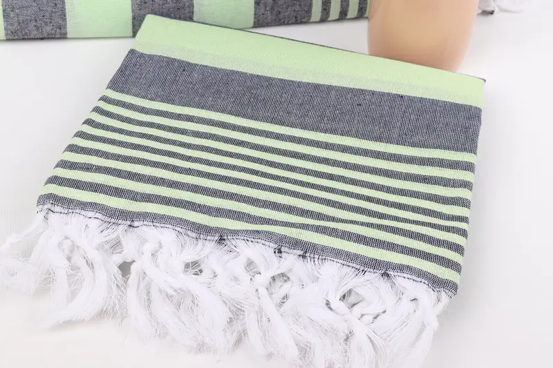 Bachelor Towel, Sand-resistant towel, 68x36 Cotton Striped Towel, Wedding Gift, Spa Gift, Large Turkish Towel, Large Beach Towel Personalized - 5