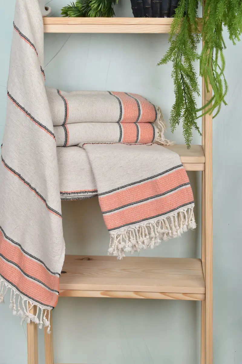 Luxury towel, Mexico Bachelorette Party Gifts, Wedding Favors, Kids Beach Towel, Turkish hand towel, 70x36 Linen Striped Towel, Bachelor Party Gifts - 6