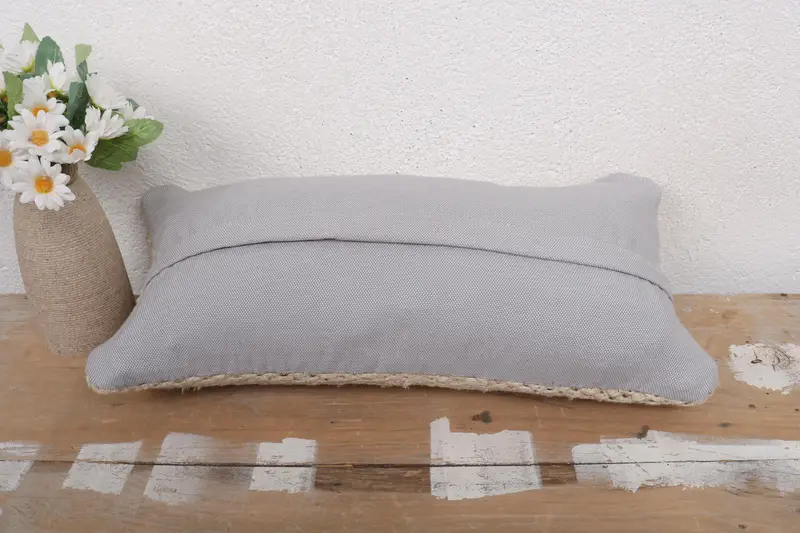 Vintage Pillow, Kilim Rug Pillow Sham, 8x16 Beige Pillow Case, Boho Pillow, Accent Throw Pillow Sham, Handmade Kilim Cushion, Pillow Case - 7