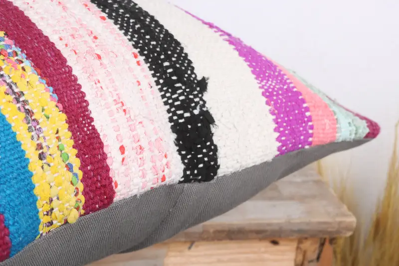 Pillow for Couch, Vintage Pillow, Home Decor Pillow, 20x20 White Pillow Sham, Pillow Sham, Pastel Pillow Cover, Kilim Pillow - 6