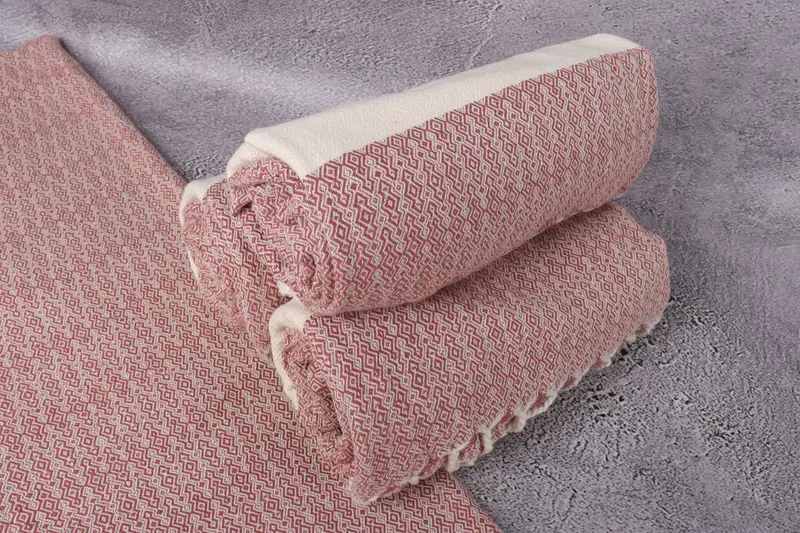 Sand-resistant towel, Personalized Gifts, Luxury towel, Turkish fouta towel for outdoor use, Valentines Day Gift, 68x36 Cotton Diamond Towel - 7