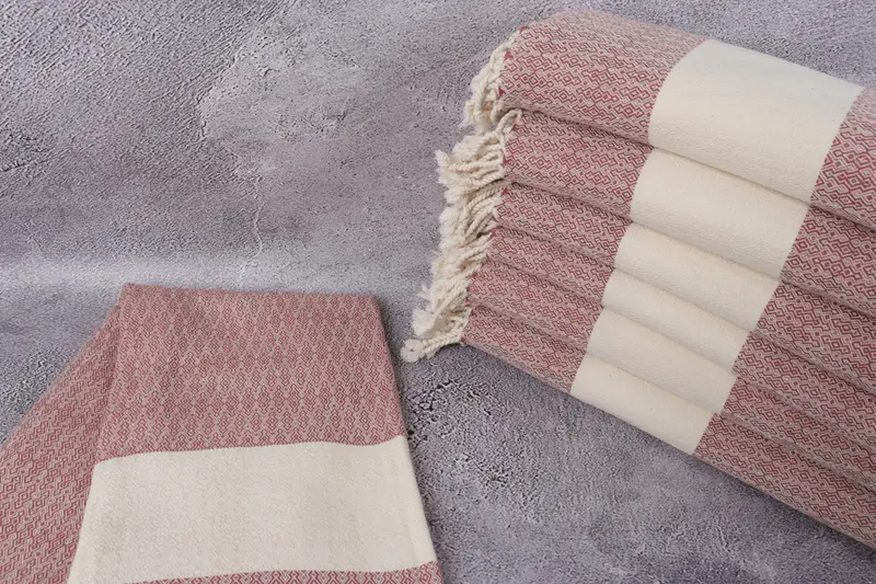 Sand-resistant towel, Personalized Gifts, Luxury towel, Turkish fouta towel for outdoor use, Valentines Day Gift, 68x36 Cotton Diamond Towel - 2