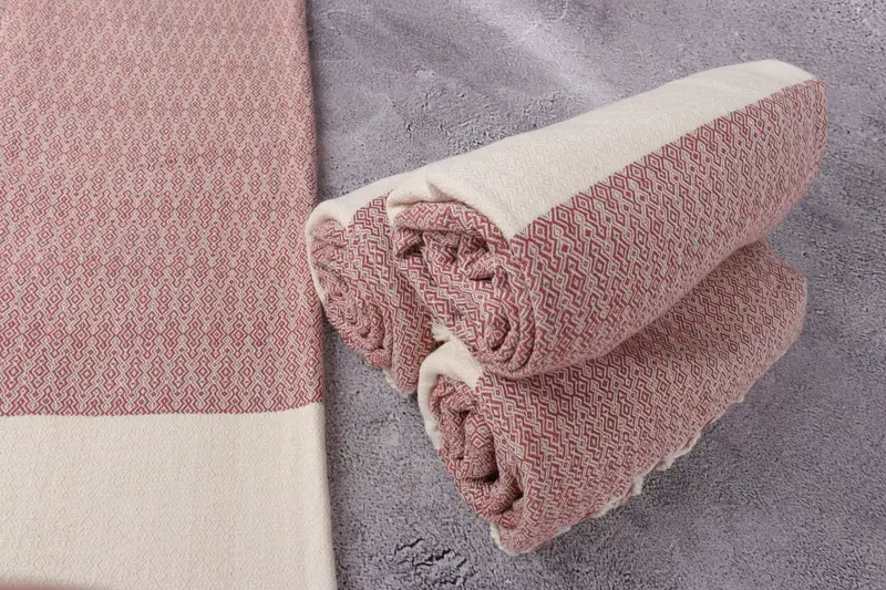 Sand-resistant towel, Personalized Gifts, Luxury towel, Turkish fouta towel for outdoor use, Valentines Day Gift, 68x36 Cotton Diamond Towel - 8