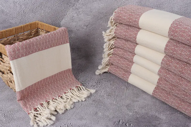Sand-resistant towel, Personalized Gifts, Luxury towel, Turkish fouta towel for outdoor use, Valentines Day Gift, 68x36 Cotton Diamond Towel - 3