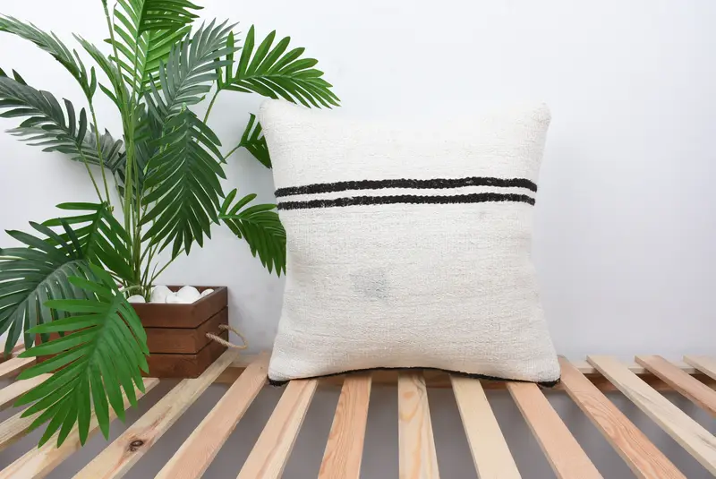 Pillow Sham, Muted Cushion Cover, 20x20 White Cushion Cover, Kilim Pillow Cover, Kilim Pillow, Home Decor Pillow, Colorful Cushion Case - 1