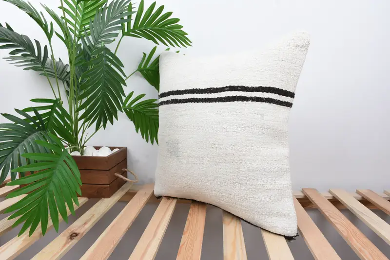 Pillow Sham, Muted Cushion Cover, 20x20 White Cushion Cover, Kilim Pillow Cover, Kilim Pillow, Home Decor Pillow, Colorful Cushion Case - 5