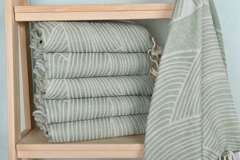 70x38 Cotton Striped Design Towel, Spa Gift Towel, Summer Gift, Turkish Towel USA, Luxury Beach Towel, Custom Towel, Guest Towel, Embroidery Towels - 2