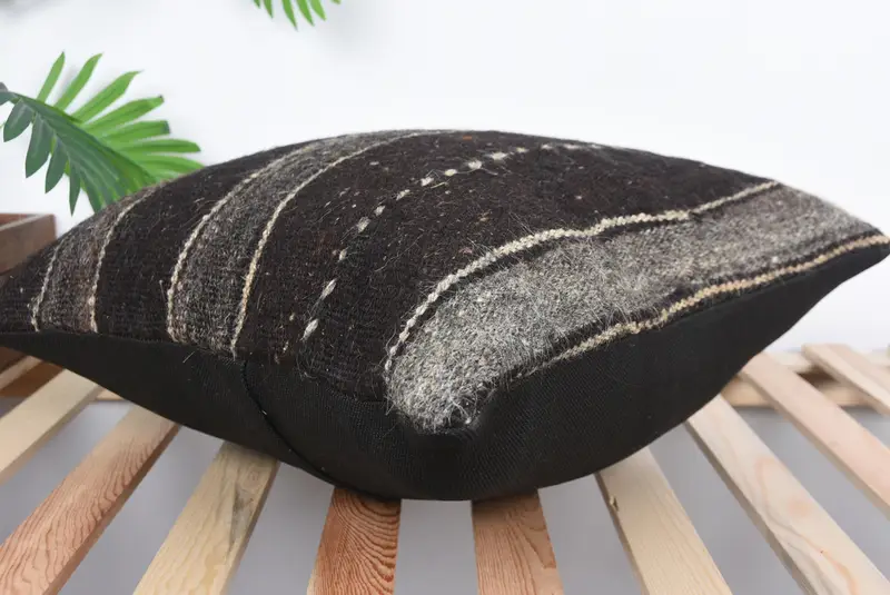 民族のキリムラグ枕、ギフト枕、卸売クッションケース、ボーホ枕のシャムカバー、枕、20x20茶色のクッションケース、アートデコ枕カバー - 6