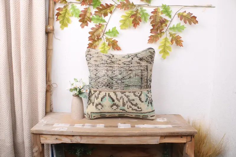 Pillow Sham, Interior Designer Pillow, 16x16 Brown Cushion, Armchair Pillow Case, Ethnic Throw Cushion Cover, Boho Pillow, Boho Pillow Sham Cover - 1