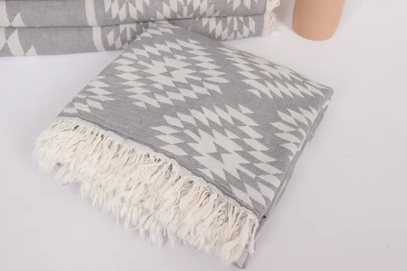 Organic Throw, Personalized Wedding Gift For Couple, Woven Blanket, Woven Throw Blanket, Aesthetic Blanket, Wedding Favors, 84x56 Cotton Kilim Towel - 5
