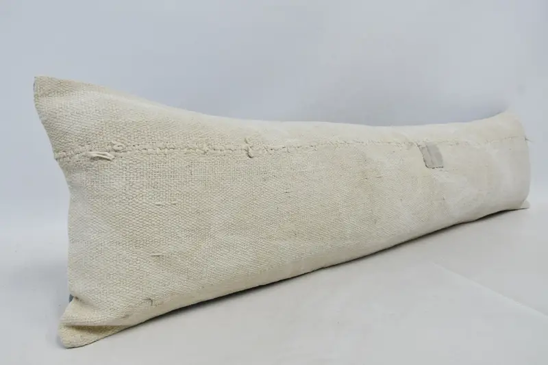 Vintage Kilim Pillow, Pillow Cover, Shabby Chic Pillow, Turkish Pillow, Vintage Kilim Throw Pillow, 12x48 Beige Cushion Case - 3