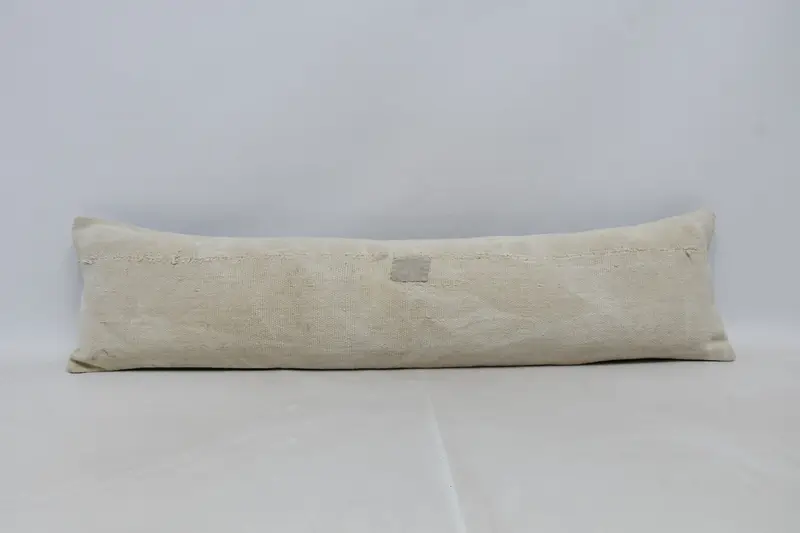Vintage Kilim Pillow, Pillow Cover, Shabby Chic Pillow, Turkish Pillow, Vintage Kilim Throw Pillow, 12x48 Beige Cushion Case - 1