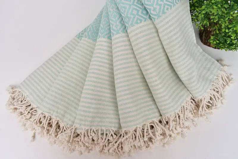 Family Gift Basket, Kids Beach Towel, Gift For Him, Wedding Day Gift For Bride, Wedding Gifts Towel, Turkish hand towel, 76x38 Cotton Diamond Towel - 4