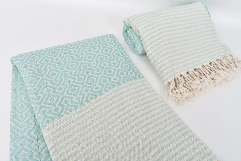 Family Gift Basket, Kids Beach Towel, Gift For Him, Wedding Day Gift For Bride, Wedding Gifts Towel, Turkish hand towel, 76x38 Cotton Diamond Towel - 7