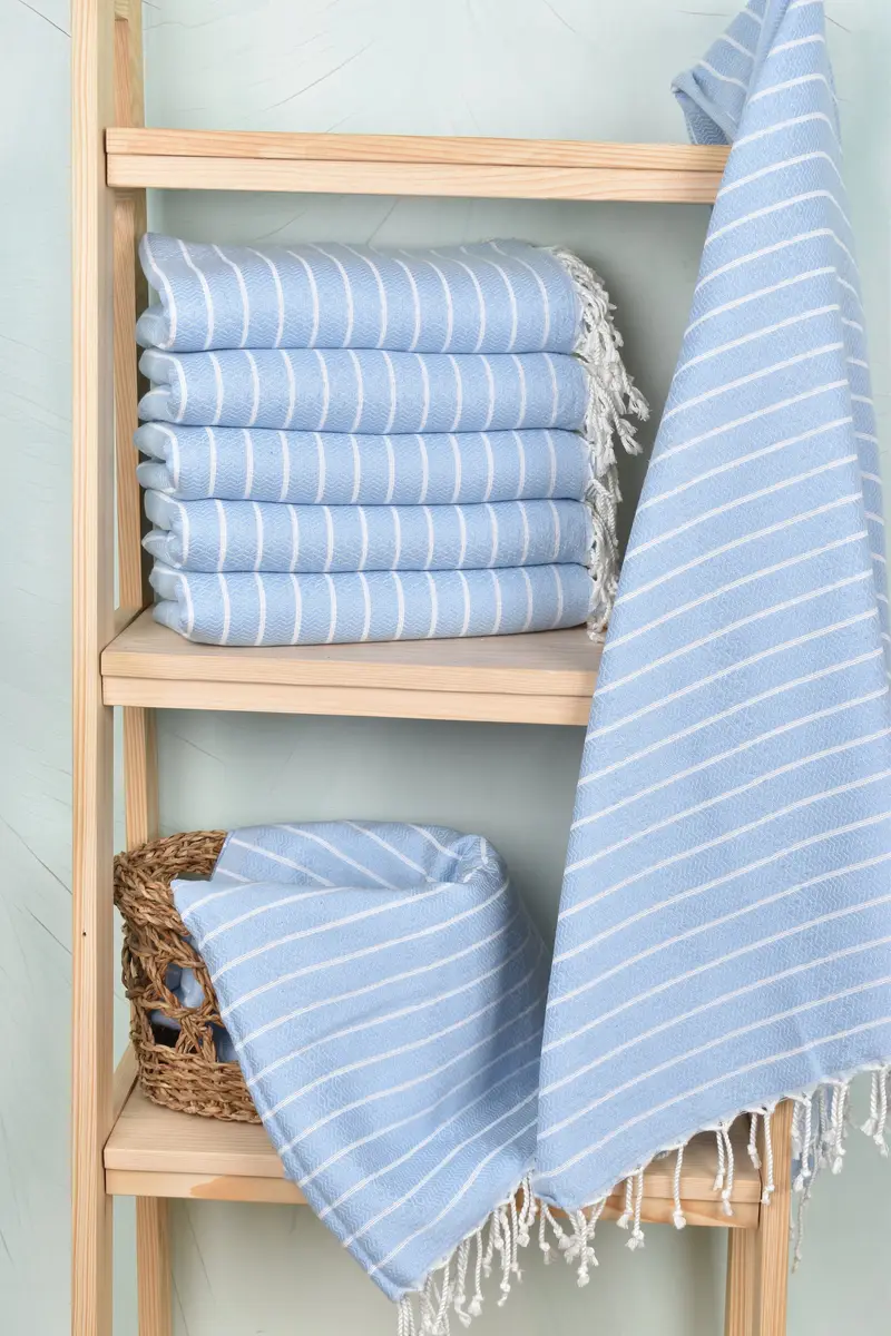 Turkish bath towel, Kids Beach Towel, Bathroom Towel, Quick-Dry Beach Towel, Large Turkish Towel, 70x40 Cotton Striped Towel, Girl Trip Party Favor - 3