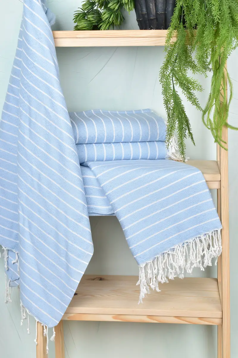 Turkish bath towel, Kids Beach Towel, Bathroom Towel, Quick-Dry Beach Towel, Large Turkish Towel, 70x40 Cotton Striped Towel, Girl Trip Party Favor - 6