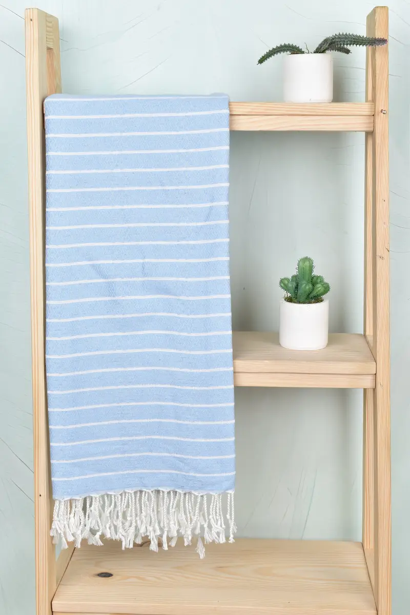 Turkish bath towel, Kids Beach Towel, Bathroom Towel, Quick-Dry Beach Towel, Large Turkish Towel, 70x40 Cotton Striped Towel, Girl Trip Party Favor - 8