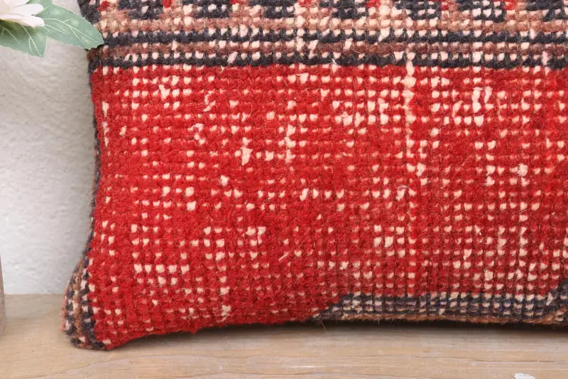 Lounge Throw Pillow Case, Kilim Cushion Sham, Wholesale Pillow, 8x16 Red Pillow Case, Cushion Cover, Pillow for Sofa, Turkish Kilim Pillow - 3