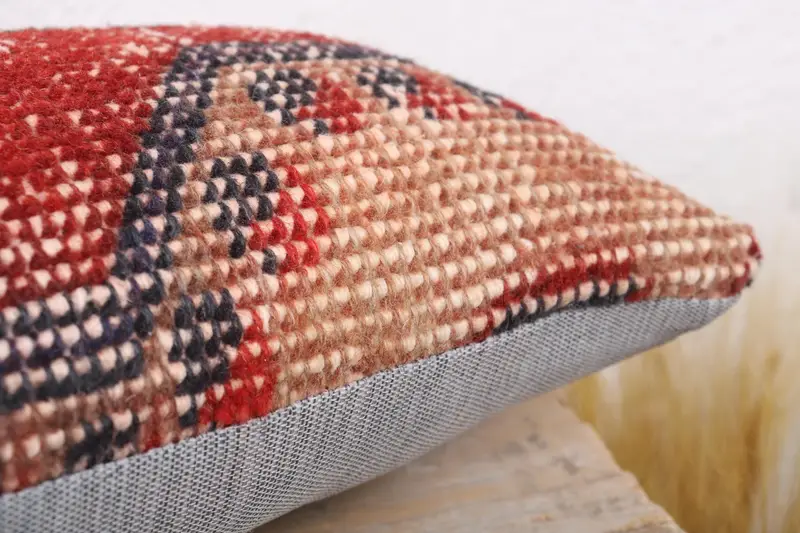 Lounge Throw Pillow Case, Kilim Cushion Sham, Wholesale Pillow, 8x16 Red Pillow Case, Cushion Cover, Pillow for Sofa, Turkish Kilim Pillow - 6
