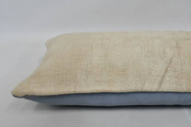 Pillow Sham, Gift Pillow, Handmade Rug Seat Cushion Case, Vintage Kilim Throw Pillow, Interior Designer Pillow, 12x36 Beige Cushion - 6