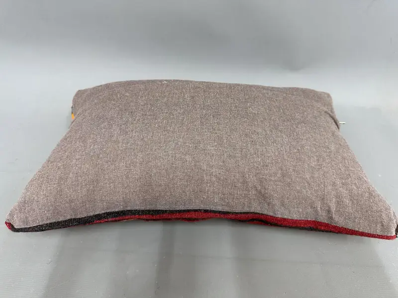 Cotton Cushion Case, Boho Pillow, Meditation Cushion, Pillow for Couch, Kilim Pillow Cover, Pillow Case, 12x20 Red Pillow Cover - 7