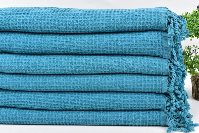 Beach Towel Gift, Spa Towel, Christmas Gift, Organic Beach Towel, 68x36 Cotton Waffle Towel, Custom Wedding Gift, Bachelor Bachelorette Party Favors - 3