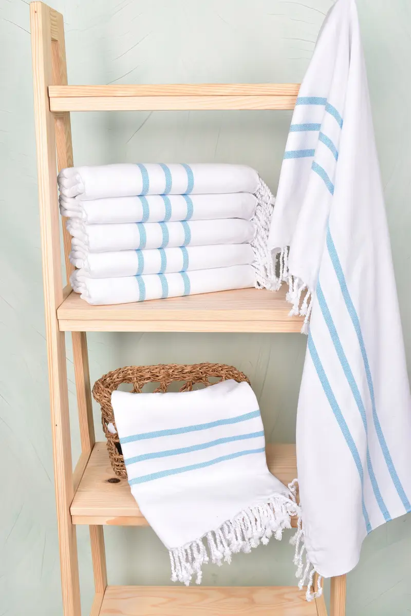 70x40 Cotton Striped Towel, Personalized Gift For Her, Custom Wedding Gift, Beach Towel Gift, Bachelorette Party Favors, Custom Name Towel - 3