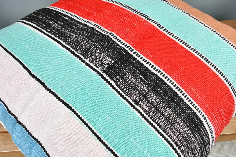 28x28 Green Pillow Sham, Handwoven Pillow Case, Antique Pillows, Kilim Pillow, Handmade Throw Pillow Case, Pillow Sham, Interior Designer Pillow - 4
