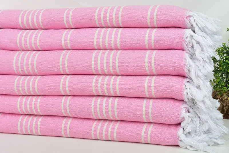 Throw Blanket, 96x70 Cotton Striped Towel, Bedspread, Wedding Favors, Customized Throw Blankets, Bachelorette Large Towel, Turkish Bedcover - 3