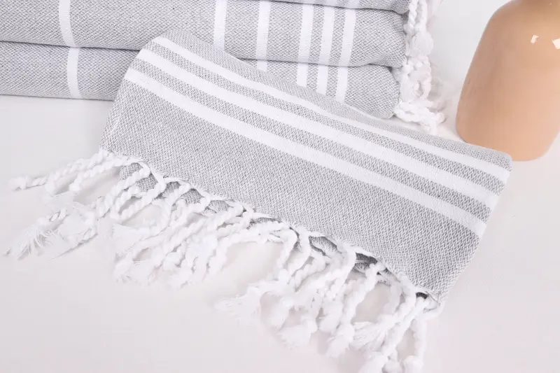 38x18 Cotton Striped Towel, Boyfriend Gift, Personalized Gift, Personalized Kitchen Towel, Valentines Day Gift For Him, Monogram Hand Towel - 4