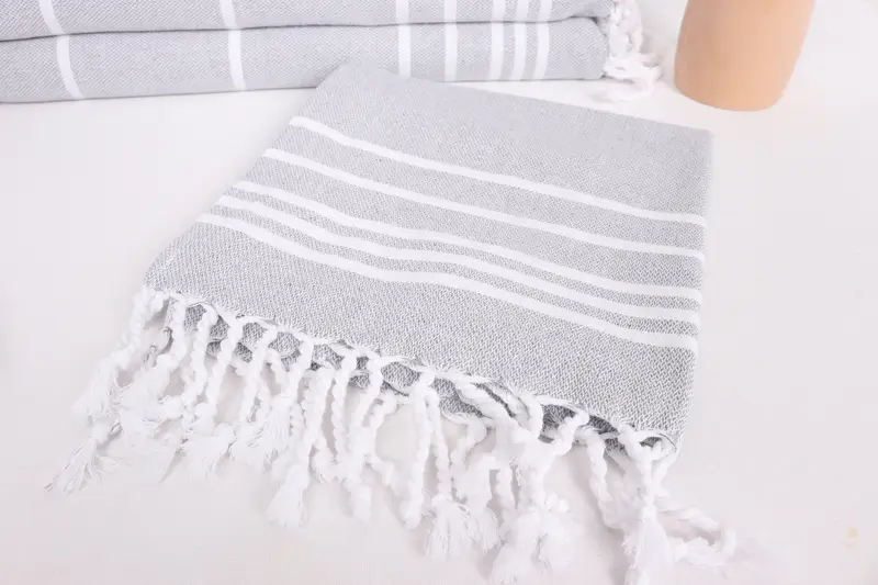 38x18 Cotton Striped Towel, Boyfriend Gift, Personalized Gift, Personalized Kitchen Towel, Valentines Day Gift For Him, Monogram Hand Towel - 5
